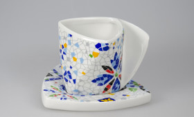 Taza café papel con plato 2586/32G