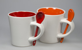 Mug con cuchara + int. color 2929/21