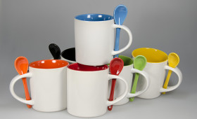 Mug recto c/cuchara + int. color 2934/21
