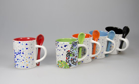 Taza pq. c/cuchara + int. Color 2942/32G